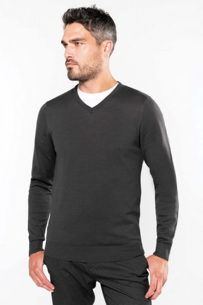 Kariban Heren pullover met v-hals