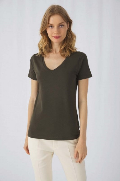B&C Organic Cotton Inspire V-neck T-shirt / Woman