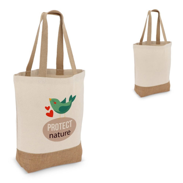Katoen-Jute Tote OEKO-TEX® 41 x 13 x 41cm 320g/m²